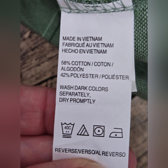 Van Heusen Medium Mens Green Polo Shirt - Picture 9 of 9